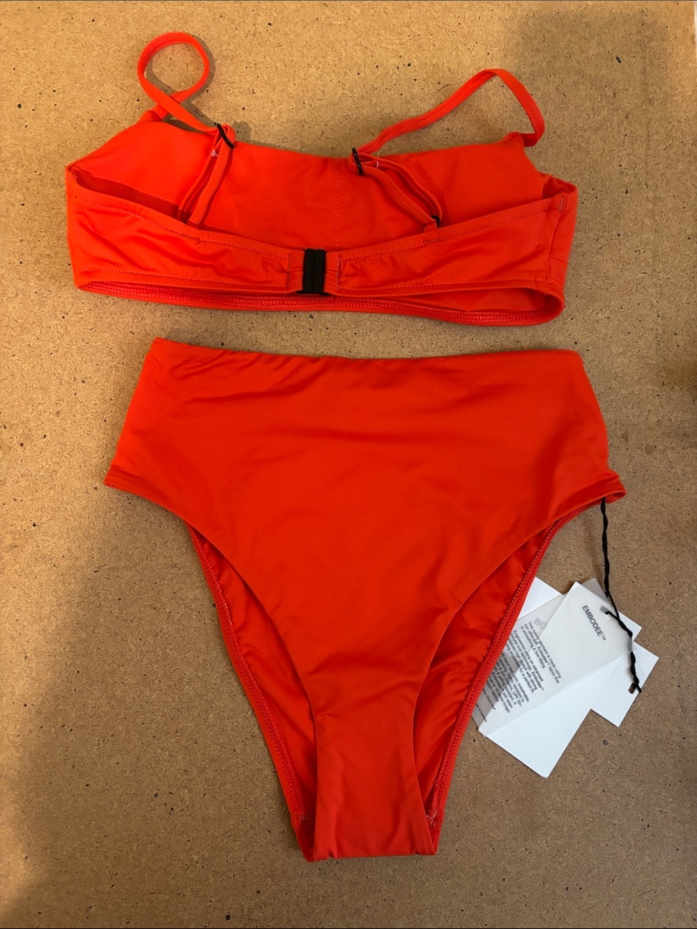 BONDI BORN Red High-Waist Bikini Bottoms